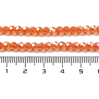 Electroplate Transparent Glass Beads Strands EGLA-A035-T4mm-A05-1