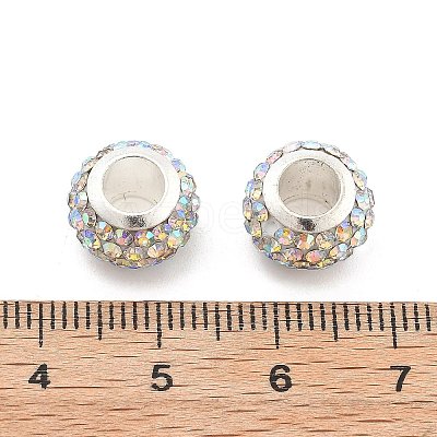 Rondelle Polymer Clay European Beads X1-FIND-U001-01T-1