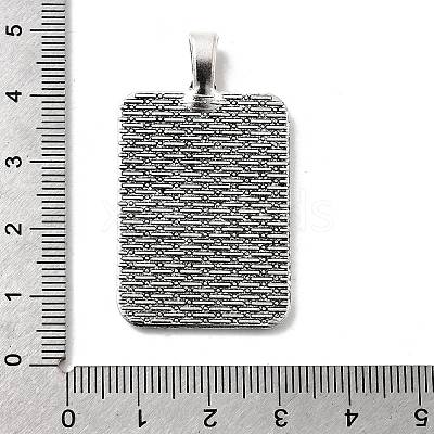 Tibetan Style Alloy Pendant Cabochon Settings TIBEP-N003-02AS-1