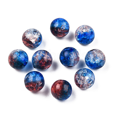 Transparent Crackle Acrylic Beads CACR-N002-15A-1