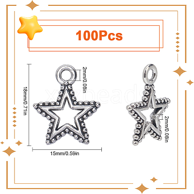 100PCS Tibetan Style Alloy Pendants TIBEP-SC0002-87-1