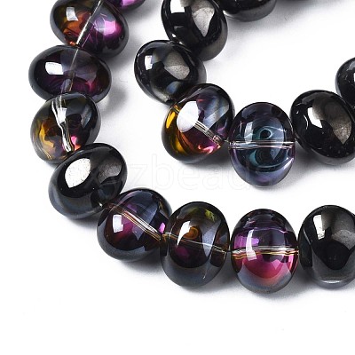 Electroplate Glass Beads Strand EGLA-S188-22-C01-1
