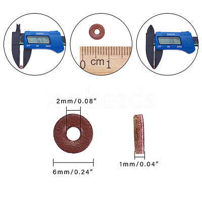Cowhide Leather Spacer Beads FIND-WH0043-22-1