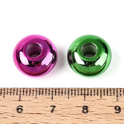 UV Plating Opaque Acrylic European Beads PACR-T017-19M-01-1