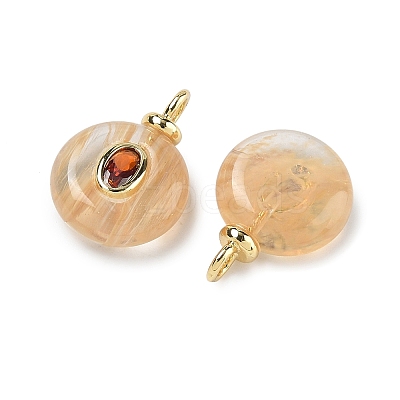 Watermelon Stone Glass Pendants KK-C251-01E-02-1