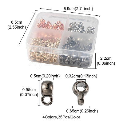 4 Colors CCB Plastic Tube Bails CCB-YW0001-12B-1