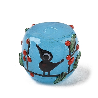 Handmade Lampwork Bumpy Beads LAMP-M025-01C-1