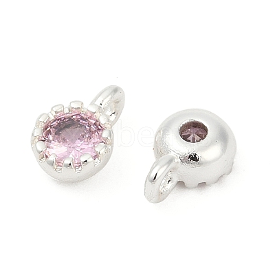 Brass Pave Cubic Zirconia Pendants KK-H204-03S-04-1