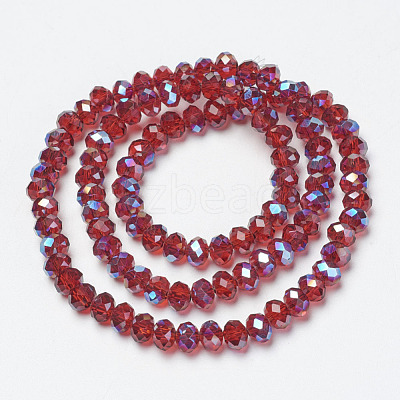 Electroplate Glass Beads Strands EGLA-A034-T4mm-I14-1