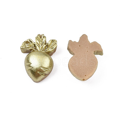 Spray Painted Opaque Resin Cabochons X-CRES-N027-14-1