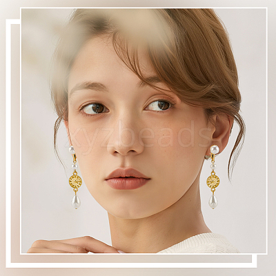 18Pcs 3 Colors Brass Clip-on Earring Findings KK-SC0006-61A-1
