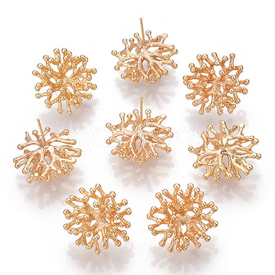 Brass Stud Earring Findings KK-T038-494G-1