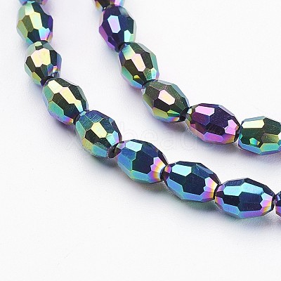 Electroplate Glass Beads X-GC885Y-1-1