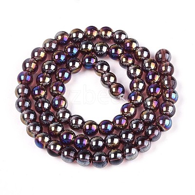 Electroplate Transparent Glass Beads Strands LS-GLAA-T032-T6mm-AB19-1