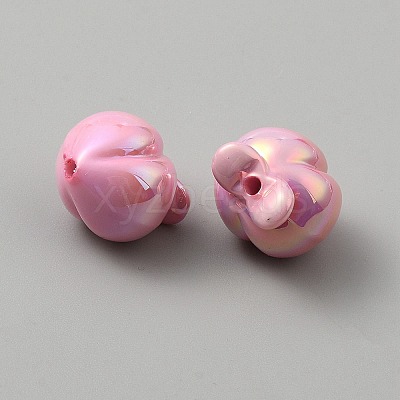 UV Plating Opaque Acrylic Beads OACR-A039-01F-1