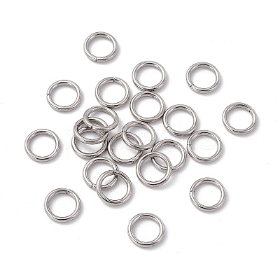 Non-Tarnish 304 Stainless Steel Open Jump Rings STAS-C040-01J-P-1
