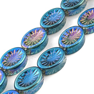 Electroplate Glass Beads Strands EGLA-G037-13A-HR01-1