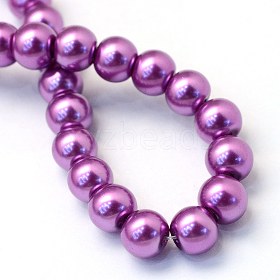 Baking Paint Glass Pearl Bead Strands HY-Q003-3mm-16-1
