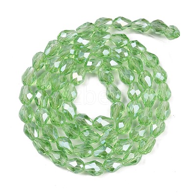 Transparent Electroplate Glass Beads Strands EGLA-N013-T10mm-B13-1
