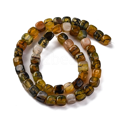 Natural Dragon Veins Agate Beads Strands G-G177-E04-01-1