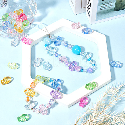 100Pcs Transparent Acrylic Beads TACR-SP0001-24-1