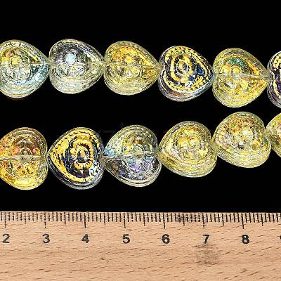 Electroplate Baking Paint Glass Beads Strands EGLA-K061-13A-AB03-1
