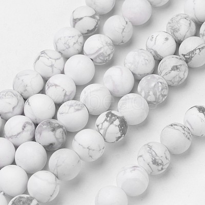 Natural Howlite Beads Strands G-D809-16-10mm-1