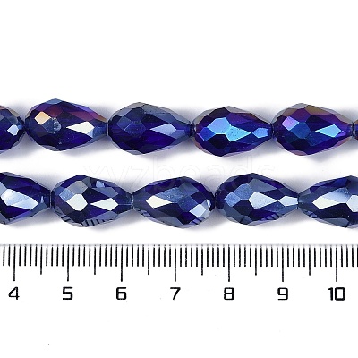 Transparent Electroplate Glass Beads Strands LS-EGLA-N013-T8mm-B07-1