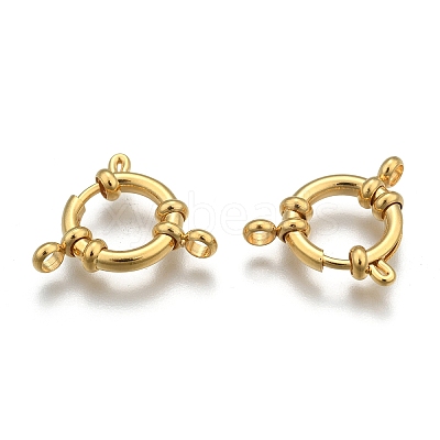 304 Stainless Steel Spring Ring Clasps STAS-H558-29G-1