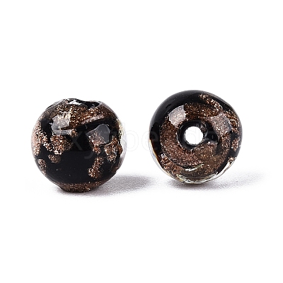 Handmade Gold Sand Lampwork Beads LAMP-N045-01B-02-1