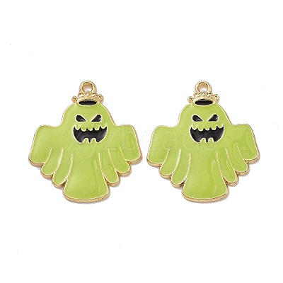 Halloween Theme Rack Plating Alloy Enamel Pendants PALLOY-O109-51LG-1