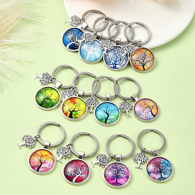 Alloy Glass Keychains KEYC-YW00008-01-1
