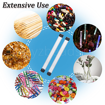 Transparent PVC Plastic Bead Storage Tubes AJEW-CY0002-92A-1