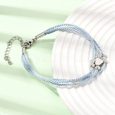 Polyester Multi-Strand Bracelets FB-CBA983F-02P-02-1