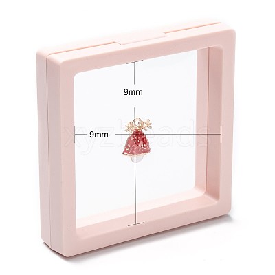 Square Transparent PE Thin Film Suspension Jewelry Display Box LS-X1-CON-D009-01A-04-1