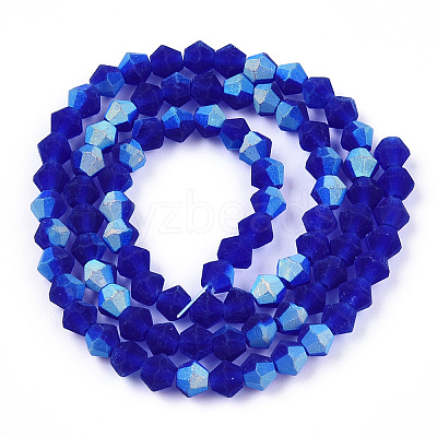 Imitate Austrian Crystal Bicone Frosted Glass Beads Strands LS-GLAA-F029-TM4mm-A06-1