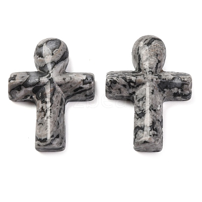 Natural Map Stone Pendants G-B122-02H-1
