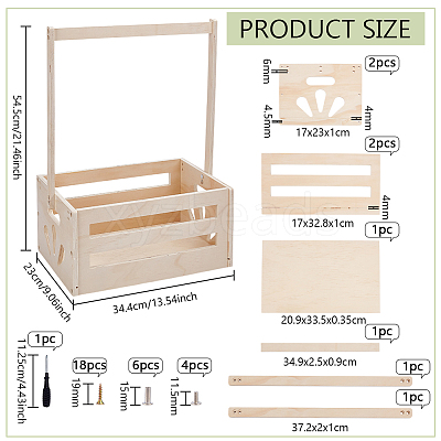 Rectangle Wooden Baby Shower Closet Crates ODIS-WH0025-282-1