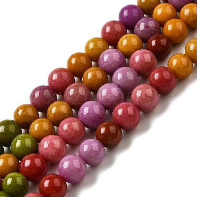 Dyed Natural Malaysia Jade Beads Strands X-G-G021-02A-17-1