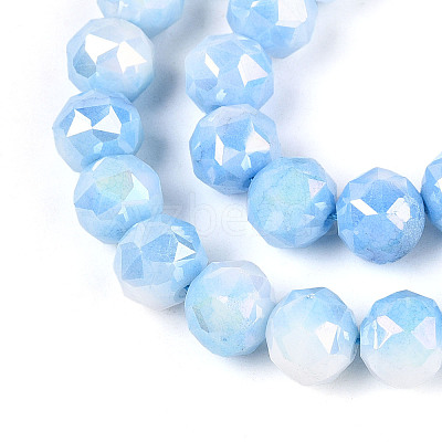 Anti-Tarnish Electroplate Glass Beads Strands GLAA-N010-10mm-06-1