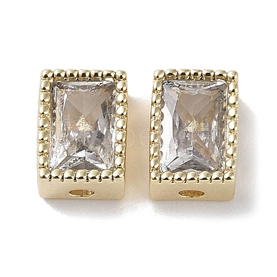 Brass with Cubic Zirconia Beads KK-G491-35G-02-1