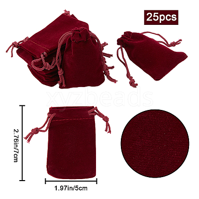 25Pcs Rectangle Velvet Drawstring Pouches TP-BBC0001-04B-02-1