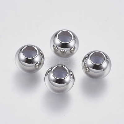 304 Stainless Steel Beads STAS-F139-062P-8mm-1