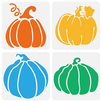 4Pcs 4 Styles PET Hollow Out Drawing Painting Stencils DIY-WH0394-0346-1