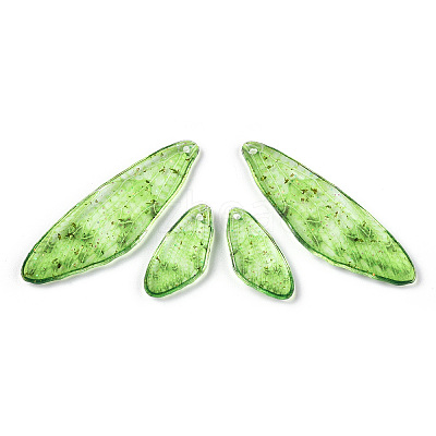 Transparent Resin Wing Earrings Pendants LS-FIND-TAC0006-58E-1