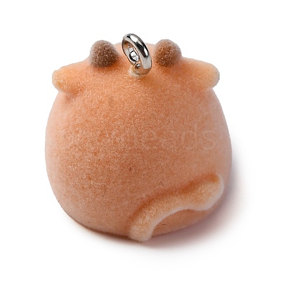 Flocky Animal Resin Pendants FIND-S001-05G-1