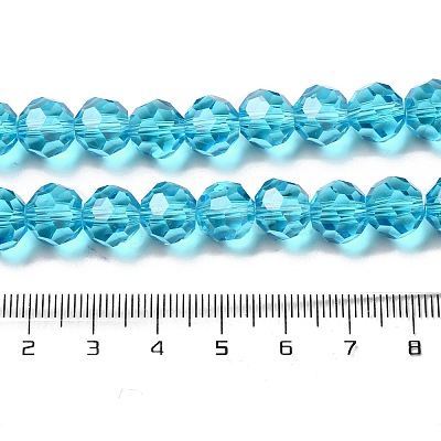 Transparent Glass Beads EGLA-A035-T10mm-D08-1