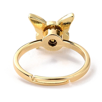 Butterfly Fidget Ring for Anxiety Stress Relief RJEW-P024-01C-1