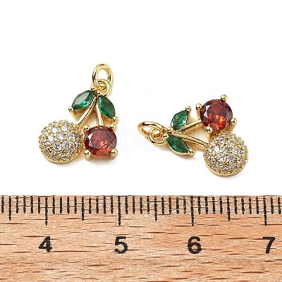 Brass Micro Pave Cubic Zirconia Pendants KK-Z114-08G-1