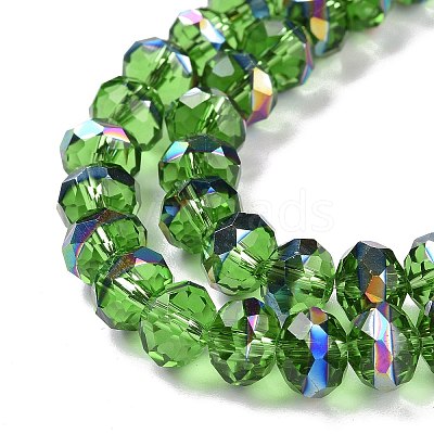 Transparent Electroplate Glass Beads Strands GLAA-F122-04B-1